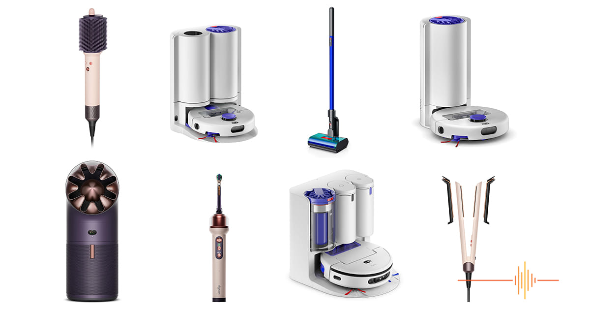 Palco do evento Dyson Unveiled 2026 em Berlim com os novos produtos expostos